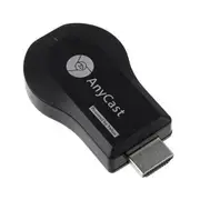 AnyCast M9 Plus із HDMI-штекером та заводським маркуванням на білому тлі