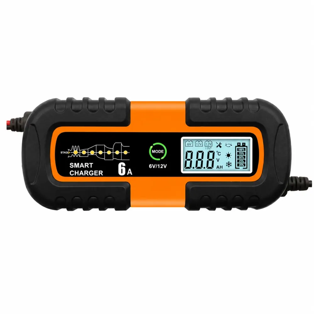 Зарядний пристрій для акумулятора Smart Charger 6/12 В з РК-дисплеєм