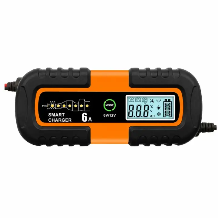 Smart Charger 6/12 В: цілий чорно-помаранчевий корпус на білому фоні