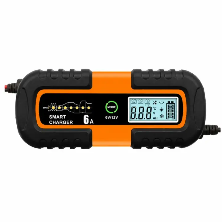 Smart Charger 6/12 В: цілий чорно-помаранчевий корпус на білому фоні