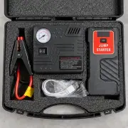 Відкритий кейс Jump Starter 9596 з компресором, пусковим блоком і приладдям
