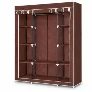 Порожня коричнева тканинна шафа Storage Wardrobe 88130 на білому фоні