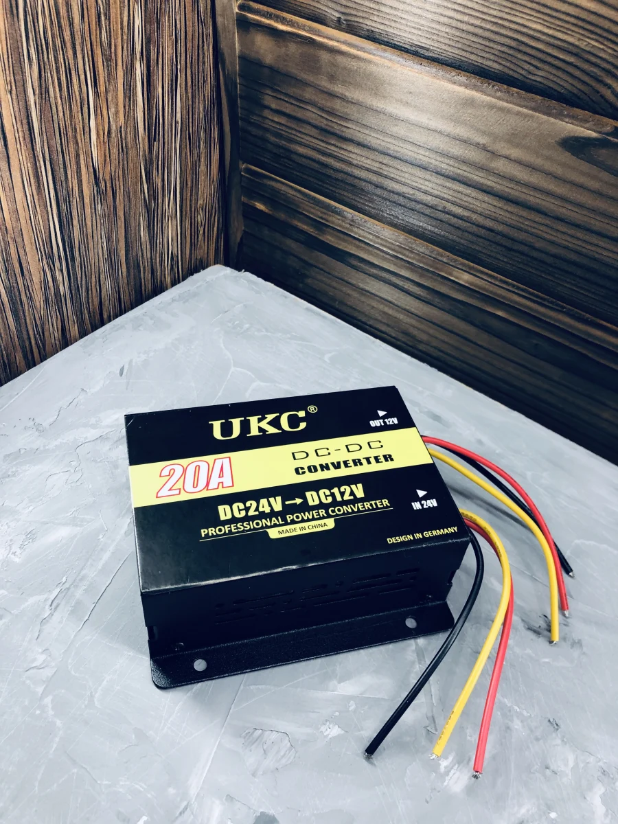 Перетворювач напруги UKC DC/DC 24→12 В, 20 А — оригінальне фото товару