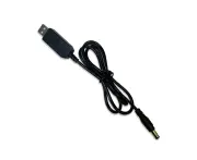 Кабель живлення для роутера USB 5 В → DC 12 В, 5,5×2,1 мм — товар повністю на білому фоні