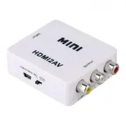 Перетворювач MINI HDMI2AV: HDMI → RCA AV, PAL/NTSC — товар повністю на білому фоні