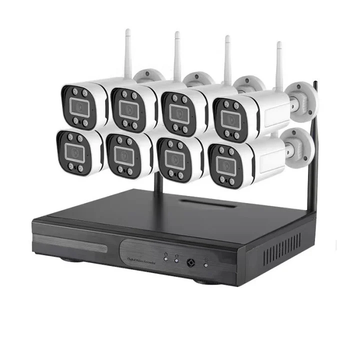 Комплект відеоспостереження DVR KIT 3308, 8 камер із реєстратором — товар повністю на білому фоні