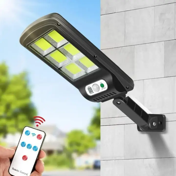 Вуличний сонячний LED-ліхтар BK120-6COB з датчиком руху та пультом — оригінальне фото 1
