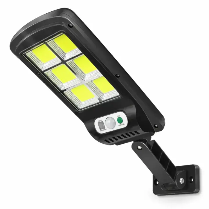 Вуличний сонячний LED-ліхтар BK120-6COB з датчиком руху та пультом — фото на білому фоні