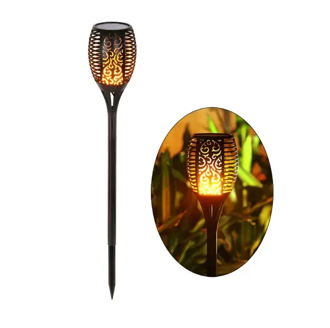 Садовий сонячний LED-ліхтар Solar Flame 52 см з ефектом полум’я — оригінальне фото 2
