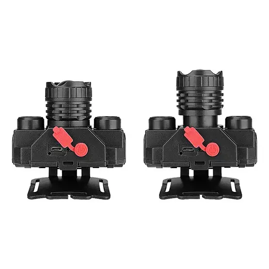 Налобний акумуляторний ліхтар KX-1805 Double Light, XPE + 2 COB — оригінальне фото 4