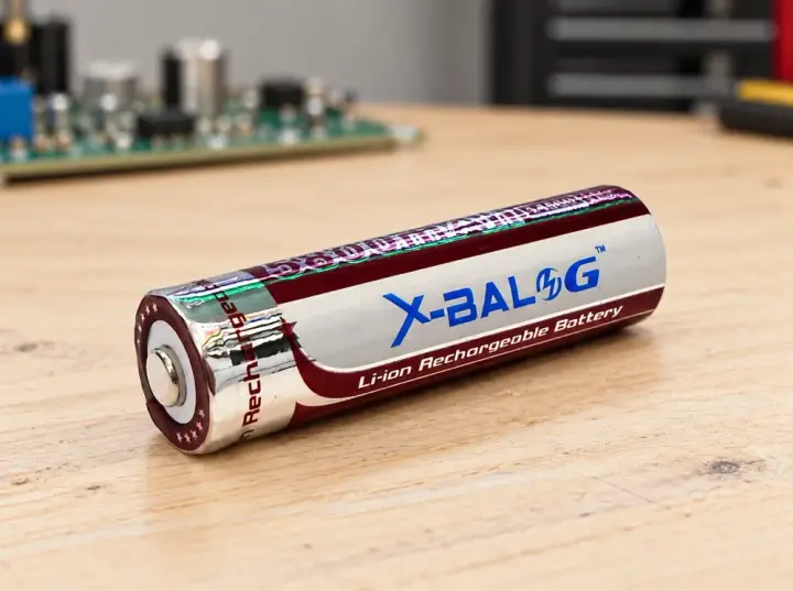 Акумулятор X-BALOG 18650 на робочому столі