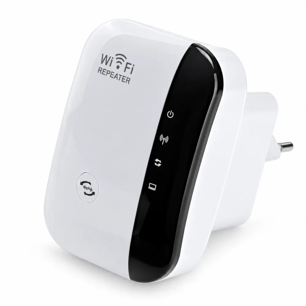 Wi-Fi репітер для розширення мережі з WPS і LAN, біло-чорний