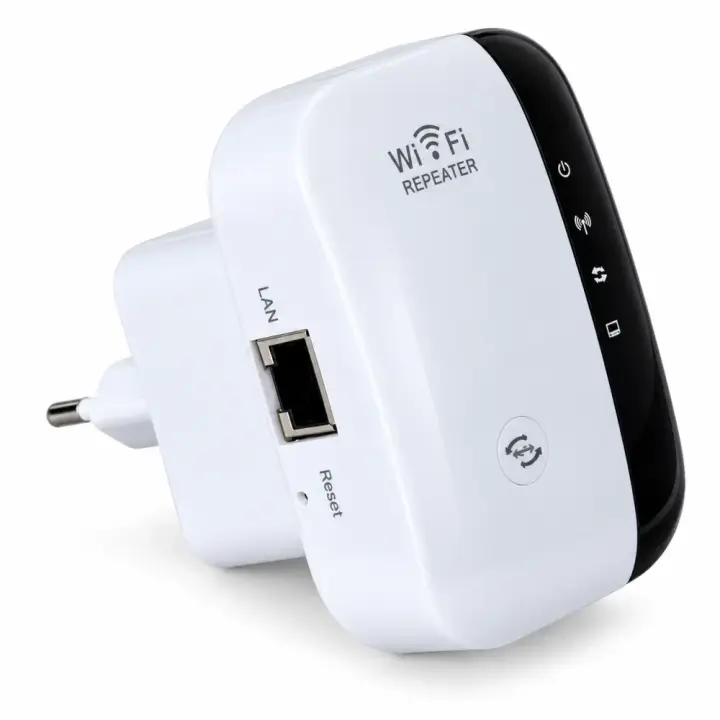 Бічний LAN-порт RJ45 і Reset Wi-Fi репітера без рекламних стрілок