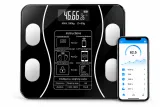Розумні підлогові ваги 619BT з Bluetooth та застосунком на білому фоні