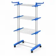 Складна сушарка для білизни Garment Rack With Wheels на білому фоні